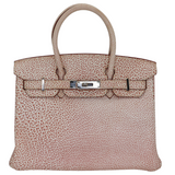 Hermès 30cm Birkin Pink Dalmatian Buffalo Leather Palladium Hardware