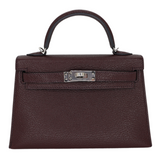 Hermès Kelly II Sellier Mini Rouge Sellier Chèvre Leather Palladium Hardware