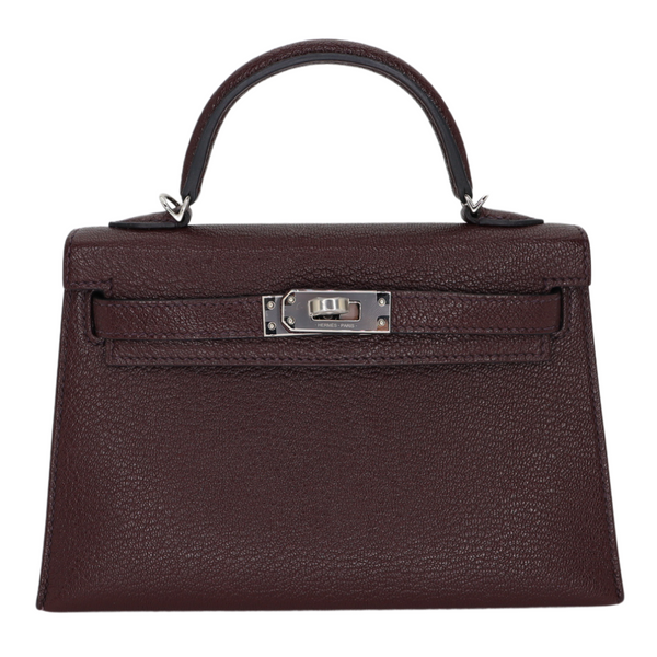 Hermès Kelly II Sellier Mini Rouge Sellier Chèvre Leather Palladium Hardware
