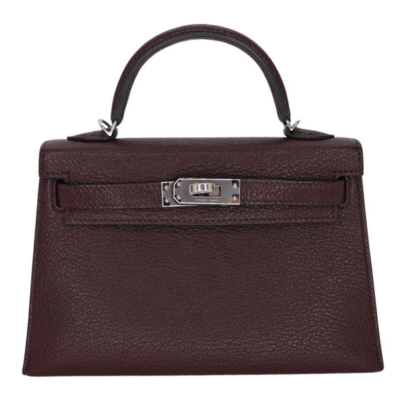 Hermès Kelly II Sellier Mini Rouge Sellier Chèvre Leather Palladium Hardware