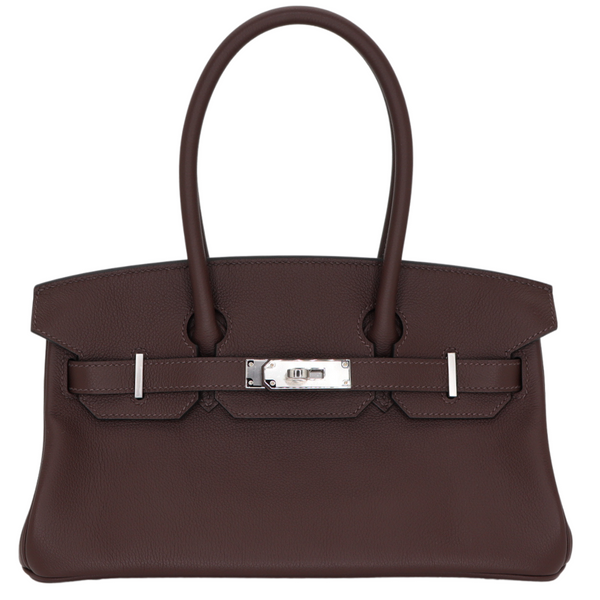 Hermès 29cm Birkin Shoulder Light Moka Evercolor Leather Palladium Hardware