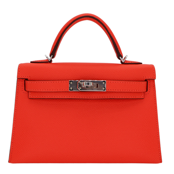 Hermès Kelly II Sellier Mini Orange Field Epsom Leather Palladium Hardware