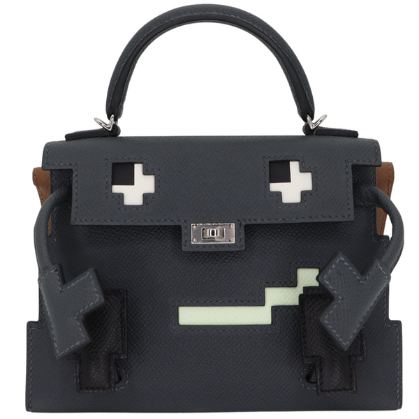 Hermès Kelly Doll Picto Gris Misty Epsom Leather Palladium Hardware