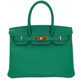 Hermès 30cm Birkin Cactus Epsom Leather Gold Hardware