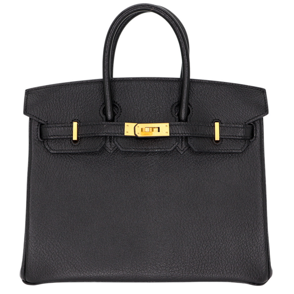 Hermès 25cm Birkin HSS Black/ Rouge Chèvre Leather Brushed Gold Hardware