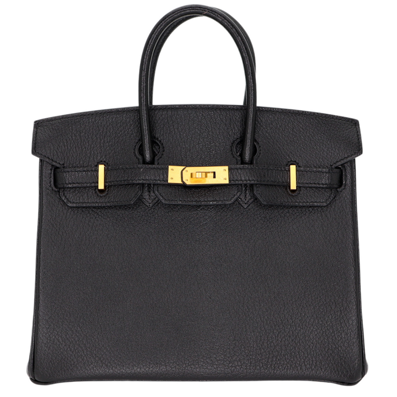 Hermès 25cm Birkin HSS Black/ Rouge Chèvre Leather Brushed Gold Hardware
