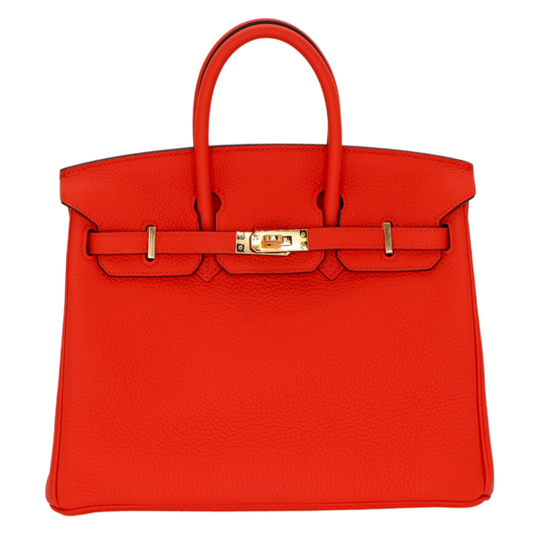 Hermès 25cm Birkin Feu Togo Leather Gold Hardware
