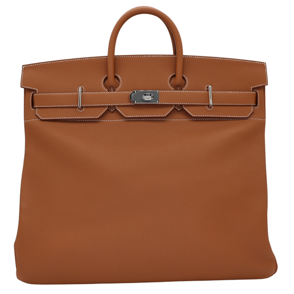Hermès 50cm HAC Gold Togo Leather Palladium Hardware