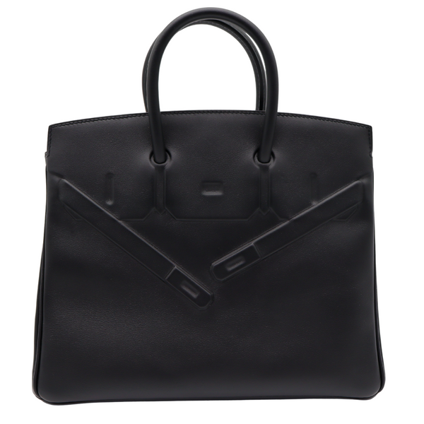 Hermès 25cm Birkin Shadow Black Swift Leather