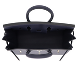 Hermès 25cm Birkin Bleu Nuit Togo Leather Palladium Hardware