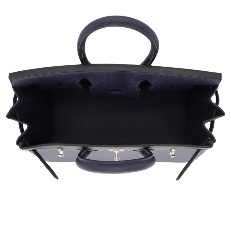Hermès 25cm Birkin Bleu Nuit Togo Leather Palladium Hardware