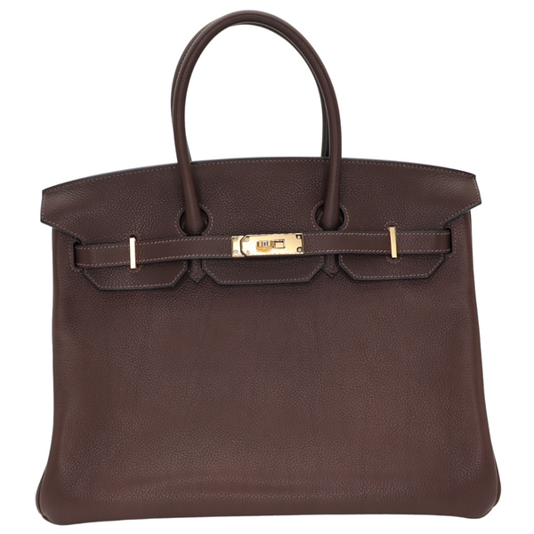 Hermès 30cm Birkin Ebene Barenia Faubourg Leather Gold Hardware