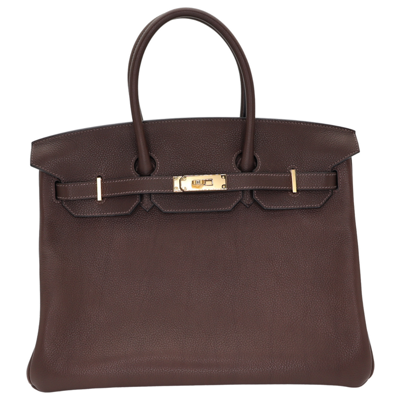 Hermès 30cm Birkin Ebene Barenia Faubourg Leather Gold Hardware