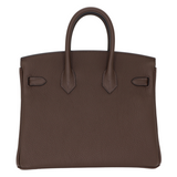 Hermès 25cm Birkin Ecorce Togo Leather Palladium Hardware