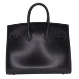 Hermès 25cm Birkin Sellier Black Chèvre Leather Gold Hardware