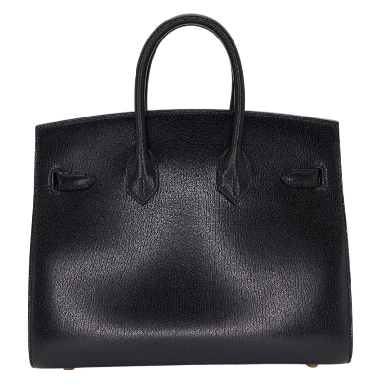 Hermès 25cm Birkin Sellier Black Chèvre Leather Gold Hardware