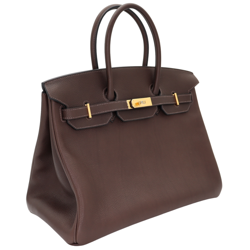 Hermès 30cm Birkin Ebene Barenia Faubourg Leather Gold Hardware