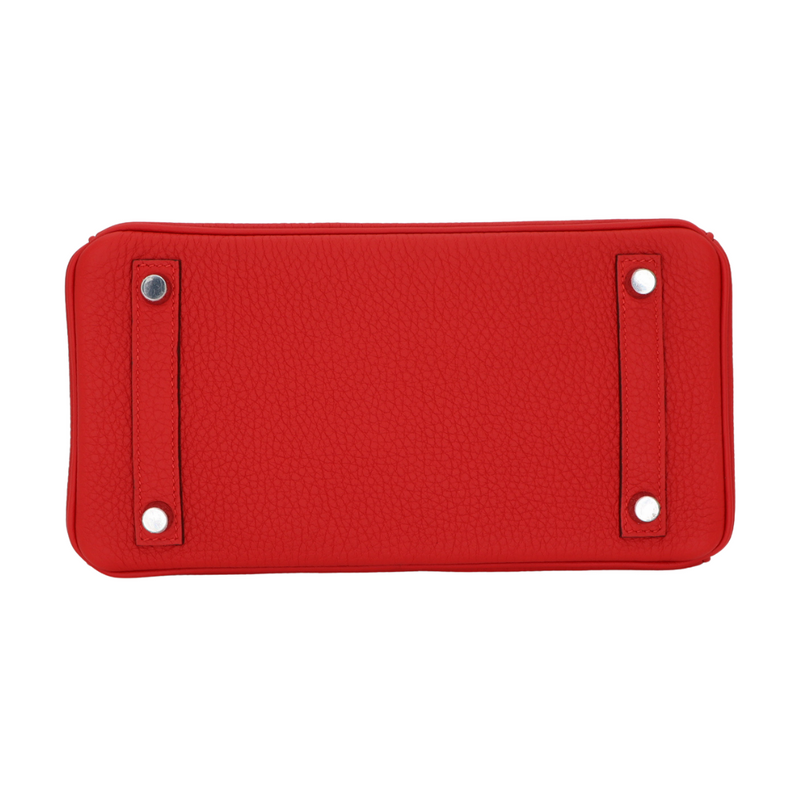 Hermès 25cm Birkin Rouge Radieux Togo Leather Palladium Hardware