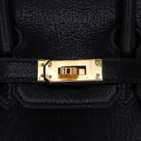 Hermès 25cm Birkin Sellier Black Chèvre Leather Gold Hardware
