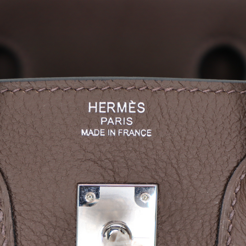 Hermès 25cm Birkin Ecorce Togo Leather Palladium Hardware