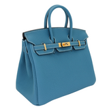 Hermès 25cm Birkin Bleu Jean Togo Leather Gold Hardware