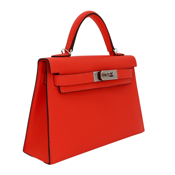 Hermès Kelly II Sellier Mini Orange Field Epsom Leather Palladium Hardware