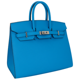 Hermès 25cm Birkin Sellier Bleu Frida Epsom Leather Palladium Hardware