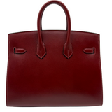 Hermès 25cm Birkin Sellier Rouge H Box Calf Leather Gold Hardware
