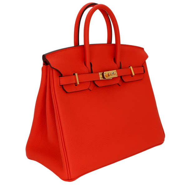 Hermès 25cm Birkin Feu Togo Leather Gold Hardware
