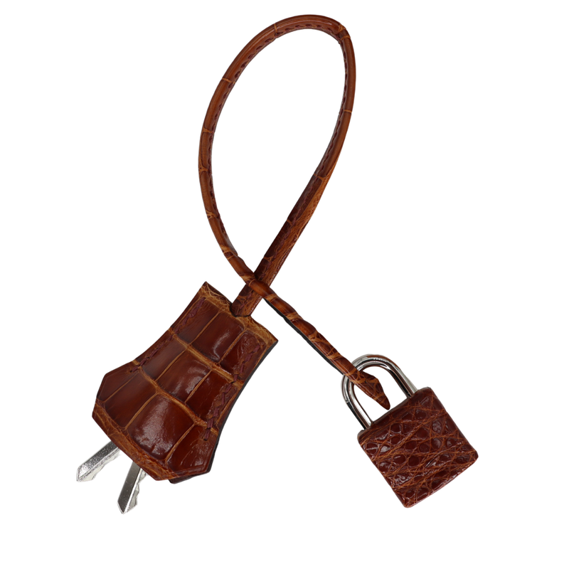 Hermès 30cm Birkin Touch Cognac/Etrusque Ostrich/ Shiny Alligator Palladium Hardware