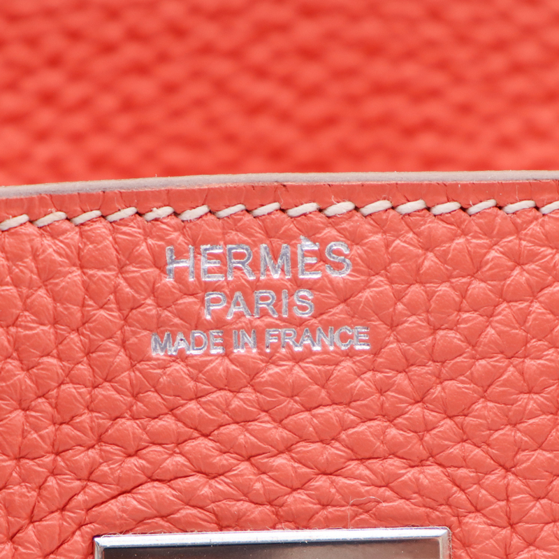 Hermès 30cm Birkin Crevette Clemence Leather Palladium Hardware