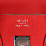 Hermès 25cm Birkin Rouge Radieux Togo Leather Palladium Hardware