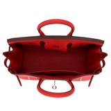 Hermès 25cm Birkin Rouge Radieux Togo Leather Palladium Hardware