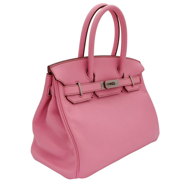 Hermès 30cm Birkin Bubblegum Swift Leather Palladium Hardware