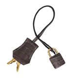 Hermès 30cm Birkin Graphite Matte Porosus Crocodile Gold Hardware