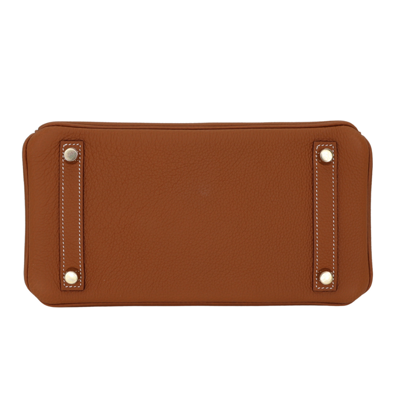 Hermès 25cm Birkin Gold Togo Leather Brushed Gold Hardware
