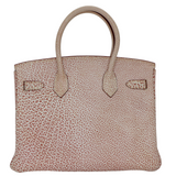 Hermès 30cm Birkin Pink Dalmatian Buffalo Leather Palladium Hardware