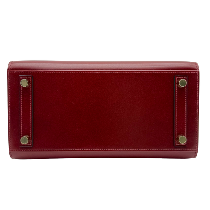 Hermès 25cm Birkin Sellier Rouge H Box Calf Leather Gold Hardware