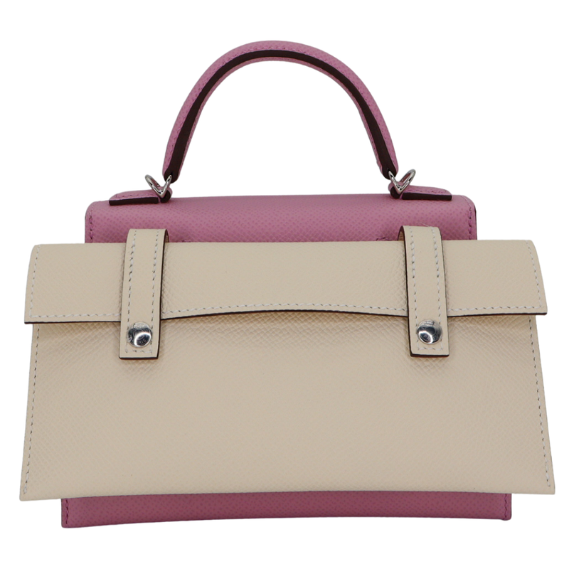 Hermès Kelly Doll Picto Mauve Sylvestre Epsom Leather Palladium Hardware