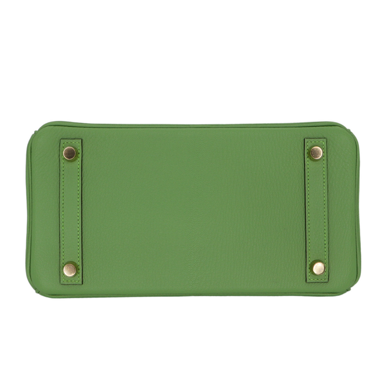 Hermès 25cm Birkin HSS Vert Criquet Chevre Leather Gold Hardware