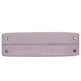 Hermès Kelly II Sellier Mini Mauve Pale Matte Boreal Alligator Palladium Hardware