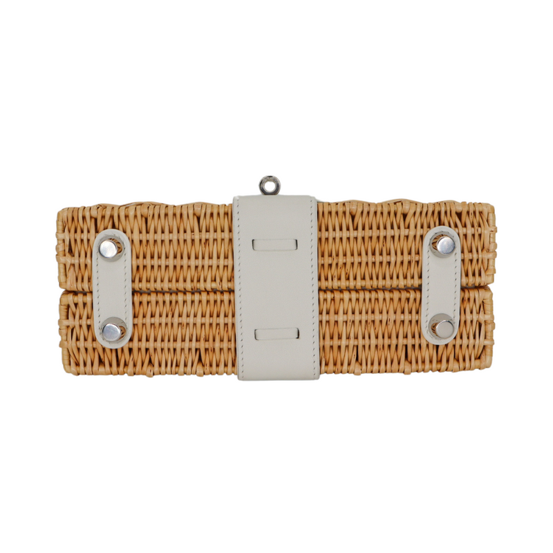 Hermès Kelly Mini Picnic White Swift Leather Palladium Hardware