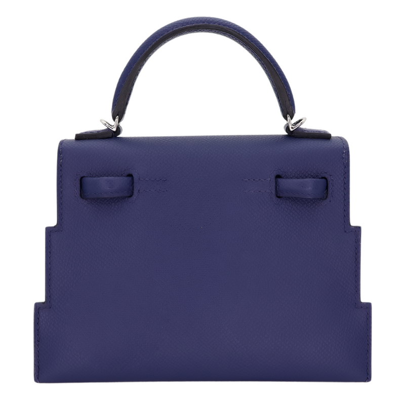 Hermès Kelly Doll Picto Bleu Saphir Epsom Leather Palladium Hardware