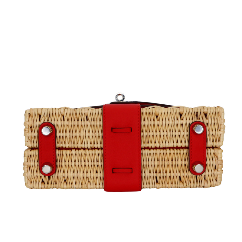 Hermès Kelly Mini Picnic Rouge de Coeur Swift Leather Palladium Hardware