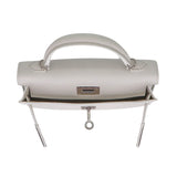 Hermès Kelly II Sellier Mini White Epsom Palladium Hardware