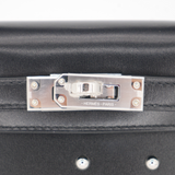 Hermès Kelly II Sellier Mini Cloute Black Box Calf Studded Leather Palladium Hardware