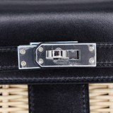 Hermès Kelly Mini Picnic Black Box Calf Leather Palladium Hardware