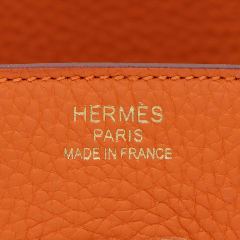 Hermès 35cm Birkin Orange Togo Leather Gold Hardware