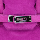 Hermès 25cm Birkin Doblis Ultraviolet Suede Palladium Hardware