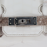 Hermès 25cm Birkin Blanc Himalayan Palladium Hardware